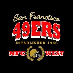 San Francisco 49ers Established 1946 NFC West Svg