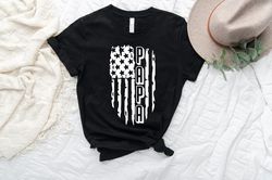 American Dad shirt, Papa American Flag Shirt, Fathers Day Shirt, Daddy Tee, Father's Day Gift