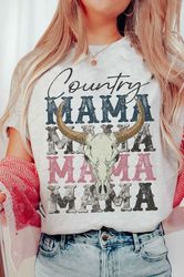 Country Mama Graphic Tee, Graphic Shirt, Mother's Day Shirt, Mother's Day Sweatshirt, Mother's Day Gift, Gift For Mom, M