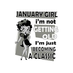 Birthday January Girl Betty Boop Svg