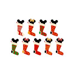 Christmas Mickey Stocking Svg Bundle, Disney Svg, Christmas Svg, Mickey Stocking Svg, Stocking Svg, Christmas Sock Svg,