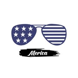 Merica Blue Sunglasses Svg, Independence Svg, Merica Svg, Sunglasses Svg, Glasses Svg, Flag Glasses Svg, 4th Of July Svg