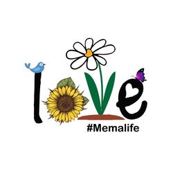 Love mema life, SVG Files For Silhouette, Files For Cricut, SVG, DXF, EPS, PNG Instant Download