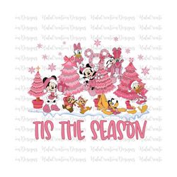 Tis The Season Png, Merry Pink Christmas Png, Christmas Mouse And Friends Png, Pink Christmas Png, Xmas Holiday, Pink Ch