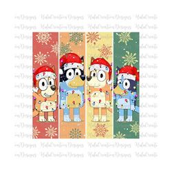 Blue Dog Christmas Png, Blue Dog and Family Png, Christmas Cartoon Png, Christmas Png File, Christmas Family Shirt Desig