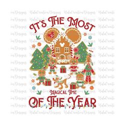 Merry Christmas Gingerbread Png, Mouse Gingerbread, The Most Magical Time Png, Gingerbread Cookie Png, Xmas Holiday Png