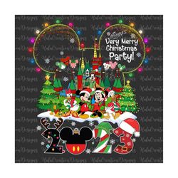 Custom Name Very Merry Christmas Party Png, The Most Magical Place, Christmas Mouse And Friends, Xmas Squad Svg, Holiday