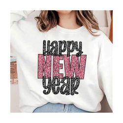 Happy New Year 2024, Sequin PNG, New Year&39s Eve Glitter PNG, Groovy Disco Ball, 2024 Png, New year Png, Retro New Year