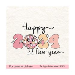 2024 Png New Year Sublimation Digital Design Download-disco ball png girl designs, 2024 new year tshirt design