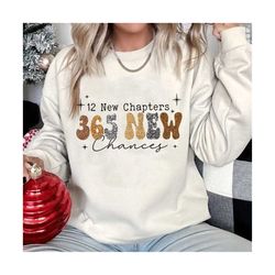 12 New Chapters 365 New Chances PNG, Glitter New Years Sublimation Digital Design, Happy New Year png, simple new year p