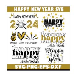 Happy New Year SVG Bundle, Happy New Year 2024 Svg, Cosy Season Svg, Hand Lettered Svg, New Years shirts, New Years Svg,