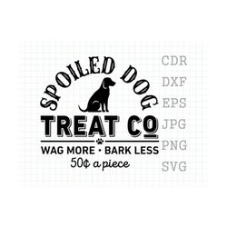 Spoiled dog svg, wag more bark less, dog mom svg, funny dog quote, spoiled dog treat co