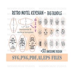 Motel keychain Template, keychain svg bundle, keychain Cut File For Cricut & Silhouette, Funny Quote Svg, Vintage Retro