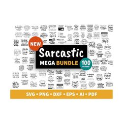 Funny svg mega bundle, sarcastic sublimation designs for shirts, sarcasm png files, sassy svg quote downloads, funny mug