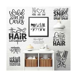 250 Hairdresser SVG Bundle - Instant Download with Funny Quotes & Background Illustrations, hairdresser svg bundle, hair