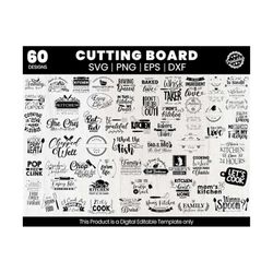 60 Cutting Board Svg | Funny Cutting Board Svg | Chopping Board Svg | Santa Tray Svg | Cutting Board Quotes Svg Bundle |