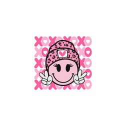 xoxo smiley face png, XOXO Valentine&39s Day Smiley Retro PNG, Valentine&39s Day Retro Design, xoxo smiley face shirt, x