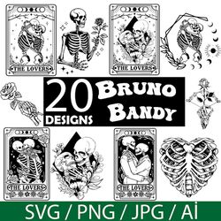 The Lovers Bundle SVG, The Lovers tarot card svg, Skeleton lovers svg, Valentine skeletons svg, Tarot card svg