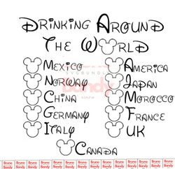 Drink around the world svg and png