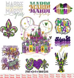 Happy Mardi Gras Png Bundle Sublimation Designs, Mardi Gras Png, Western Mardi Gras Png Files, Fleur De Lis, Carnival Pn