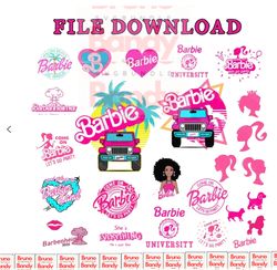 Barbi Logo, Barb Svg Png Jpg, Princess Silhouette, Girl Svg, Sticker Clipart, Svg Files, Svg- Jpg - Png Decal