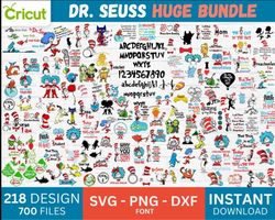Dr Seuss Svg, Mega Bundle, Cat In The Hat SVG, Dr Seuss Hat SVG, Green Eggs And Ham Svg, Dr Seuss for Teachers Svg, Cric