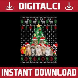 PNG ONLY Cats Santa Hat Christmas Png, Funny Xmas Tree San-ta Cat Png, Christmas Cat Png, Chistmas Png, Digital Download