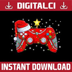 PNG ONLY Video Game Controller Christmas Santa Hat Png, Gamer Boys Xmas Png, Christmas Png, Digital Download