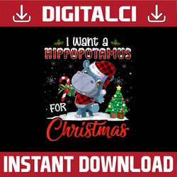 PNG ONLY I Want A Hippopotamus For Christmas Png, Hippo Candy Santa Png, Christmas Png, Digital Download