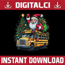 PNG ONLY Christmas Tree School Bus Driver Png, Christmas Bus Driver Santa Png, Christmas Png, Digital Download
