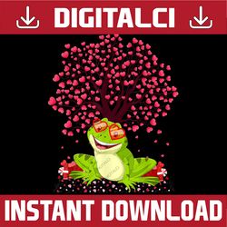 Frog Animal Lover Funny Png, Frog Valentine's Day Png, Frog Heart,Valentine's Day Frog, Frog with Heart Png Sublimation