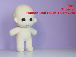 Human Doll Plush 18cm/7in PDF Sewing Pattern