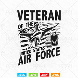 Veteran of the United States US Air Force USAF Svg Png, Air Force Tshirt, USA Flag Svg, Svg Files for Cricut Silhouette