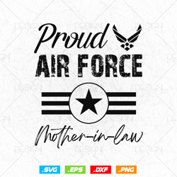 Air Force Mother-in-Law Svg Png, Mothers Day Svg, Air Force Family Gifts Tshirt Design, Svg Files for Cricut Silhouette