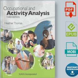 Occupational And Activity Analysis Third Edition