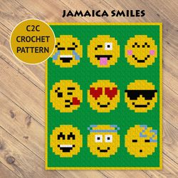 jamaica smiles c2c crochet blanket pattern | pdf | digital