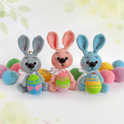 Easter Bunny keychain, Handmade little bunny, Souvenir toy, Easter gift, Crochet bunny, Easter gift, Keyring