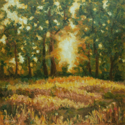summer day original oil painting landscape
