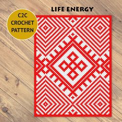 life energy c2c crochet blanket pattern | pdf | digital