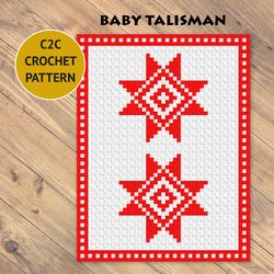 baby talisman c2c crochet blanket pattern | pdf | digital