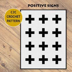 positive signs c2c crochet blanket pattern | pdf | digital
