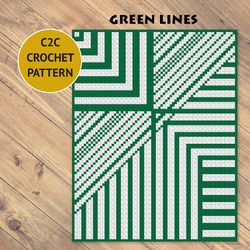 green lines c2c crochet blanket pattern | pdf | digital