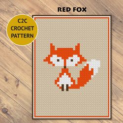 red fox c2c crochet blanket pattern | pdf | digital