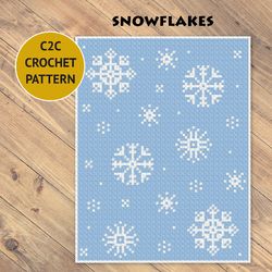 snowflakes c2c crochet blanket pattern | pdf | digital