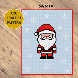 santa c2c crochet blanket pattern | pdf | digital