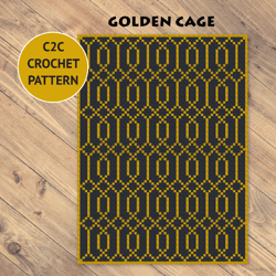 golden cage c2c crochet blanket pattern | pdf | digital