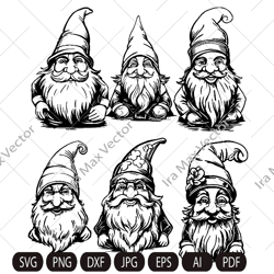 Gnome Bundle svg,Funny gnomes, garden gnomes, svg elve, elf svg,gnomes clip art