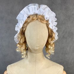 Cap with double ruffle