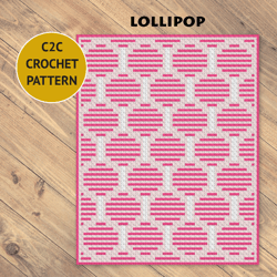 lollipop c2c crochet blanket pattern | pdf | digital