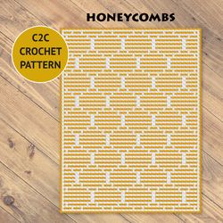 crochet pattern honeycombs c2c crochet blanket | pdf | digital